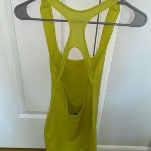 Open Back Lime Green Body Con Dress